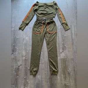 Akira two piece crop jogger set